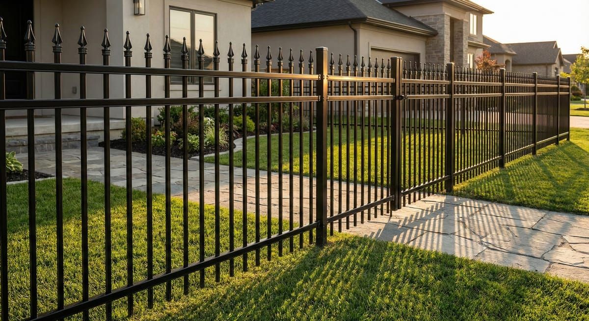 Elegant black aluminum fencing for Columbus properties