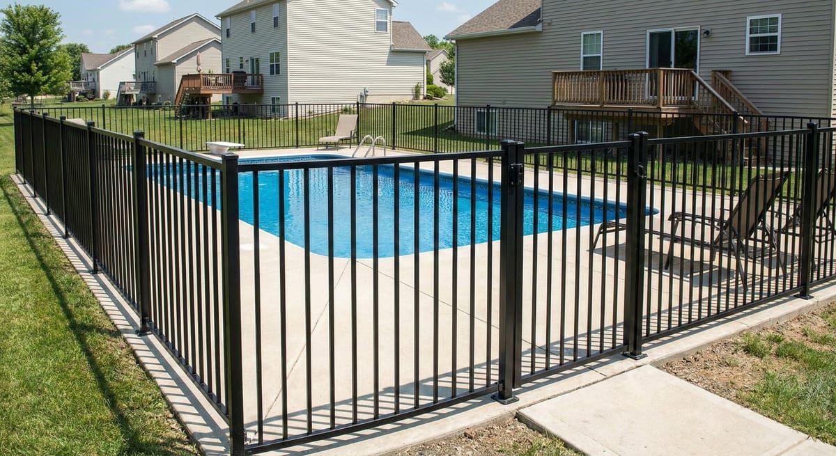 Black Aluminum Pool Fence