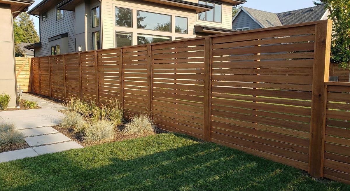 Horizontal Slat Fence