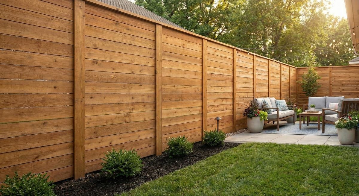 Beautiful backyard transformed with premium cedar fence